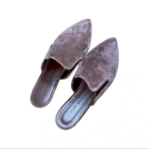 Jenni Kayne Suede Mule Brown Size 6 - Picture 1 of 6